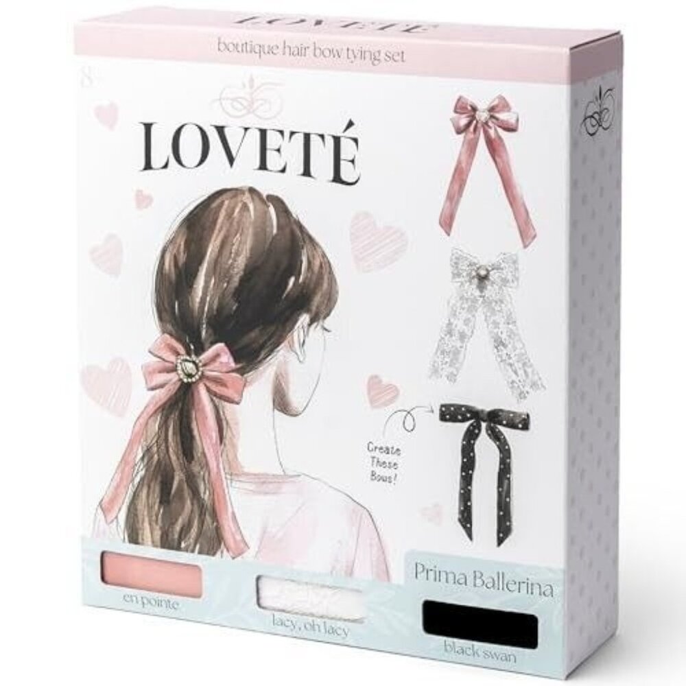 Loveté Boutique Hair Bow Tying Kit - Prima Ballerina Edition